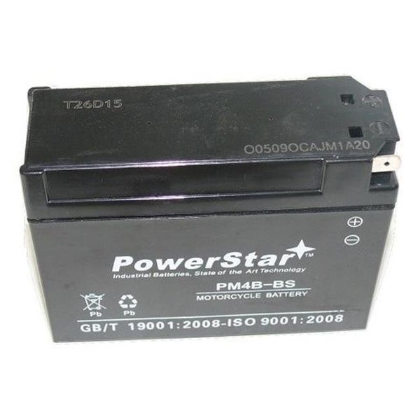 Batteryjack BatteryJack PM4B-BS-04 12 V AGM Sealed MF Battery YT4B - 5 GT4B - 5 - BS for Yamaha SR400 Maintenance Battery PM4B-BS-04